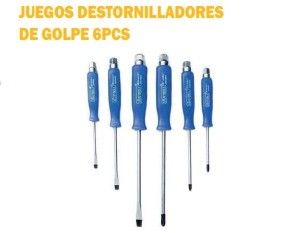 JUEGOS DESTORNILLADORES DE GOLPE 6PCS