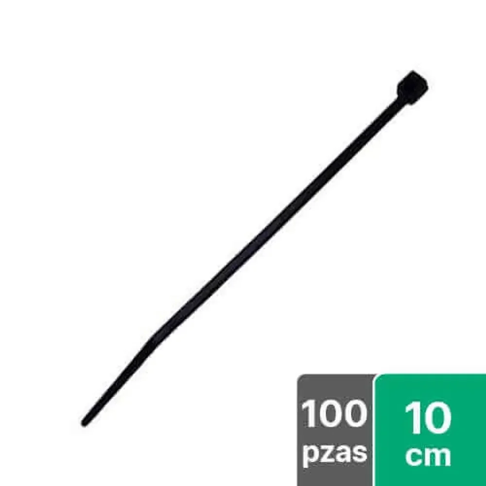Amarre 10 cm Negro 100 un