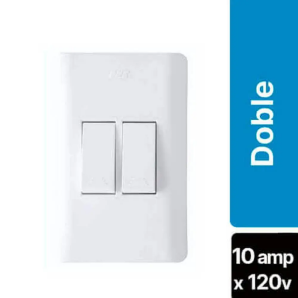 Interruptor Doble Conmutable Duomo Blanco