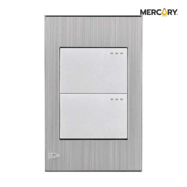 Interruptor Doble Stainless