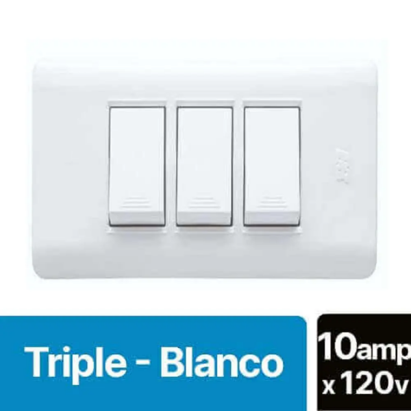 Interruptor Triple Duomo Blanco