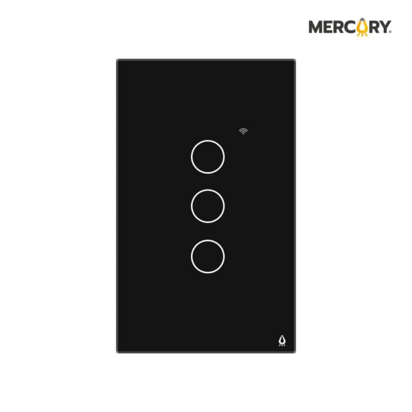 Interruptor Triple Smart Home Black Touch wifi