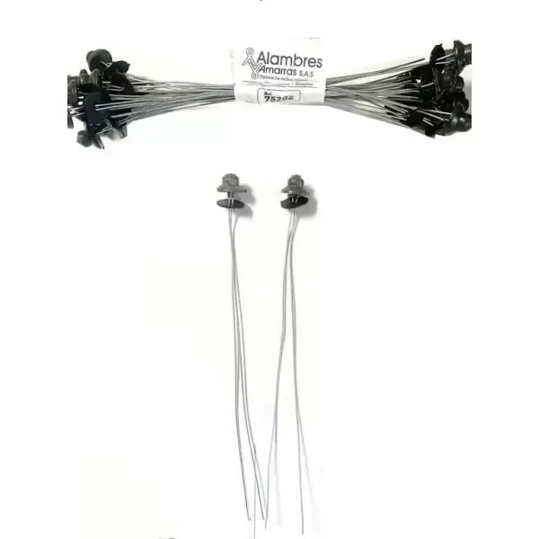 Amarre Teja Tapa Plástica 26cm Cal 18 X 20 Unidades