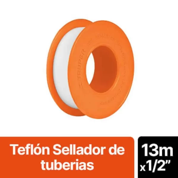 Cinta Sella Roscas Uso General (Teflón)1/2" de 13 mts