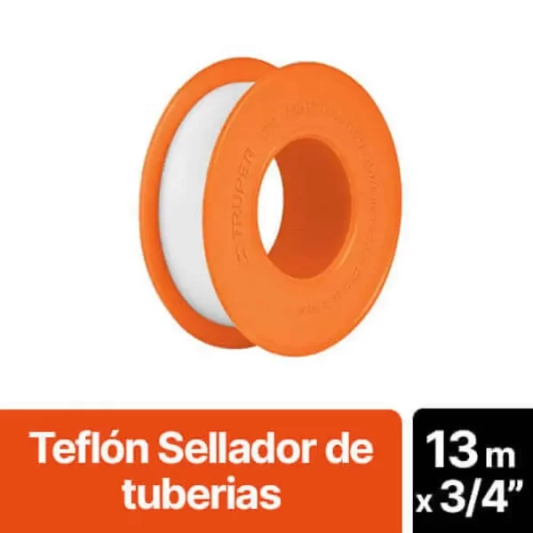 Cinta Sella Roscas Uso General (Teflón) 3/4" de 13 mt