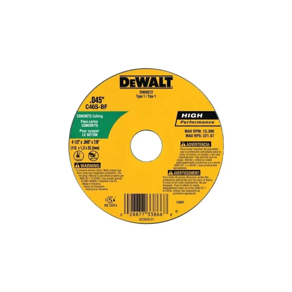 Disco de Corte para Concreto de 11.43 cm